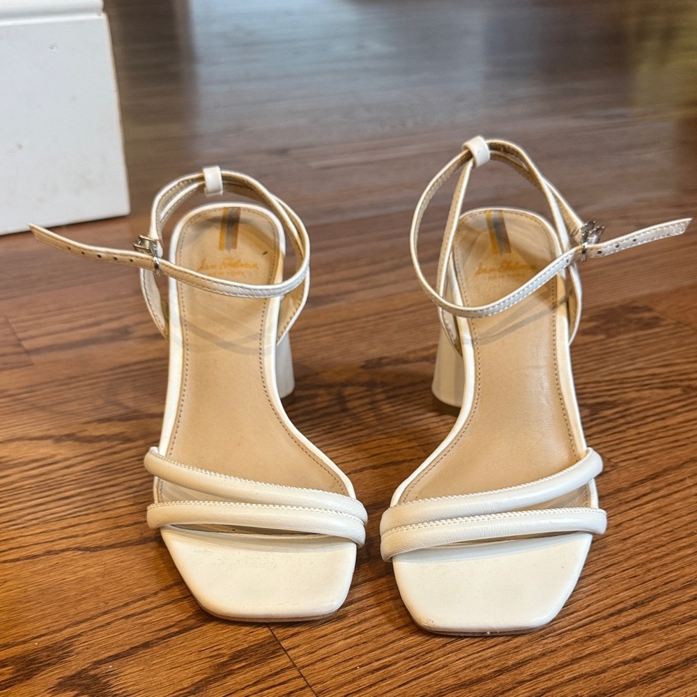 Sam Edelman Cream Strappy Heels